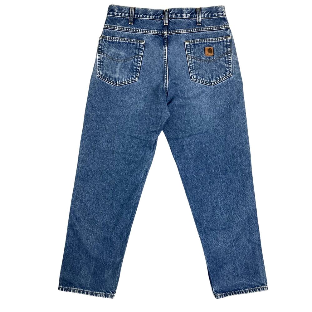 Vtg Carhartt‎ Jeans Mens 36X30 Blue Life Fade Relaxed Fit B17DST Work Street